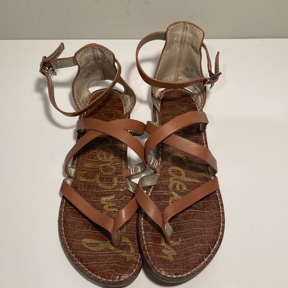Sam Edelman brown leather gladiator sandals